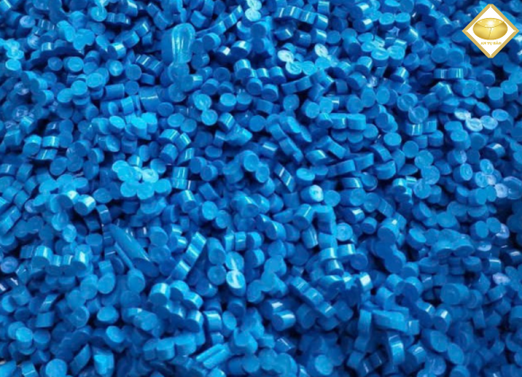 Hạt Nhựa PVC Màu Xanh Dương